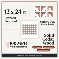 12X24 FT Premium Cedar Wood Pergola with Trellis Roof & Stakes | Outdoor Pergola Kit with Weather-Resistant Support, Backyard Gazebo for Patio, Garden & Events, Reddish-Brown — Results & Stats
