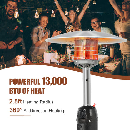 13,000BTU Portable Patio Tabletop Heater Outdoor Propane Gas Heater W/ Weighted Base
