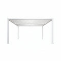 Louvered Aluminum Pergola with Adjustable Roof – White